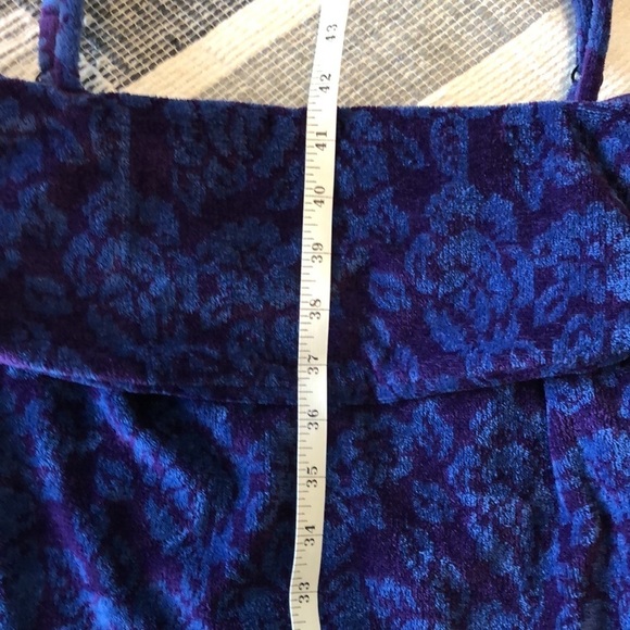 Hilary Macmillan Womens Cuff Sweater Dress Sz XS Blue Purple Off the Shoulder - Picture 9 of 10
